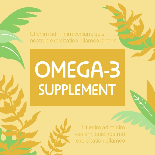 Food and dietary supplements omega banners