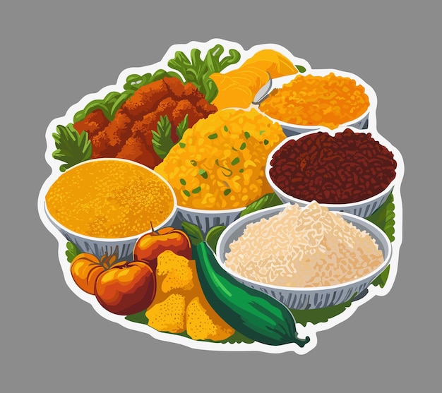 Food dish Vector illustration