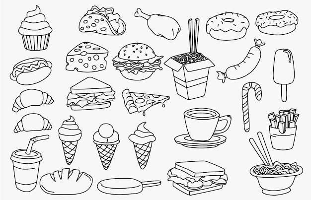 Набор пищевых рисунков