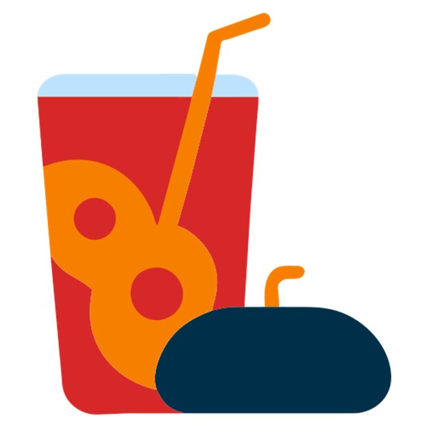 food drink icon colored shapes