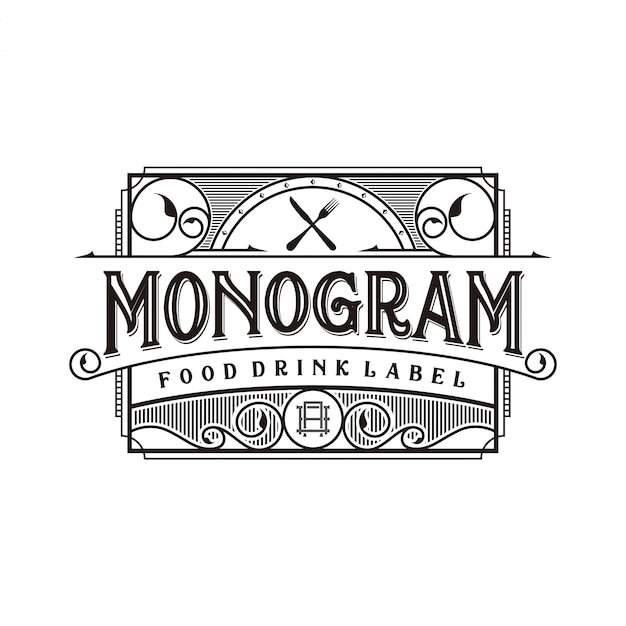 Food and drink logo design for brand label