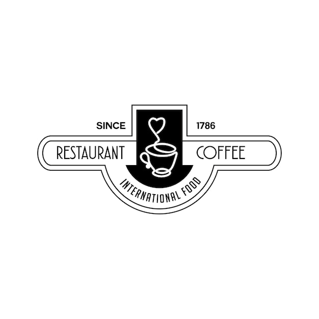 food and drink logo template set