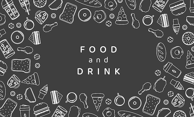 Food and drink pattern background