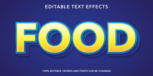 Food Editable Text Effect