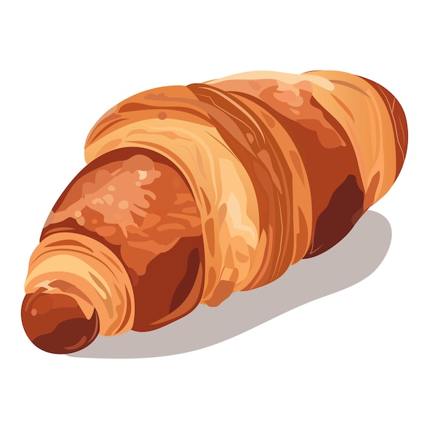 Vettore elemento alimentare di un set colorato questa illustrazione mostra un delizioso croissant.