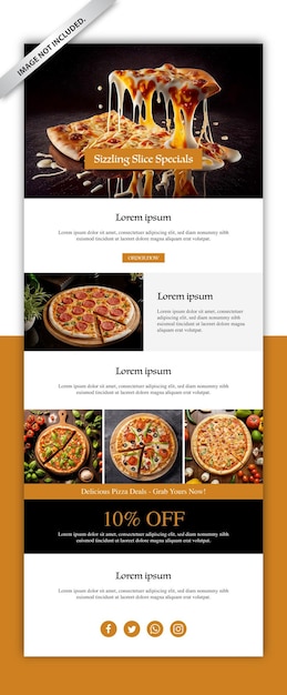 Food email template newsletter