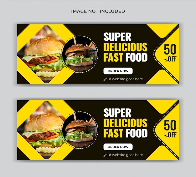 Food facebook cover banner template
