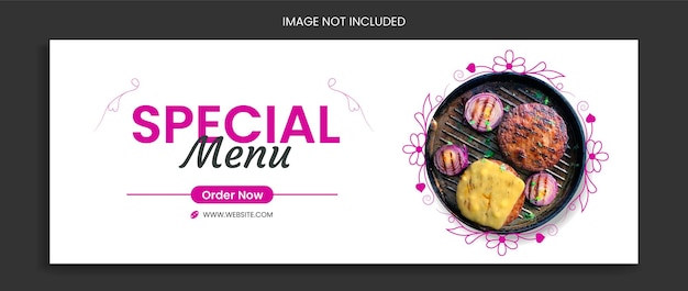 food Facebook cover social media template restaurant banner design web banner