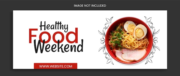 Cibo facebook copertina social media modello ristorante banner design banner web