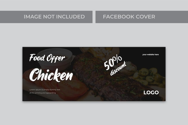 Vector food facebook cover template food facebook cover page