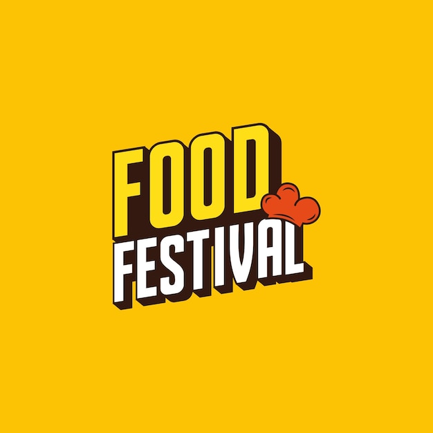 Food festival logo design template