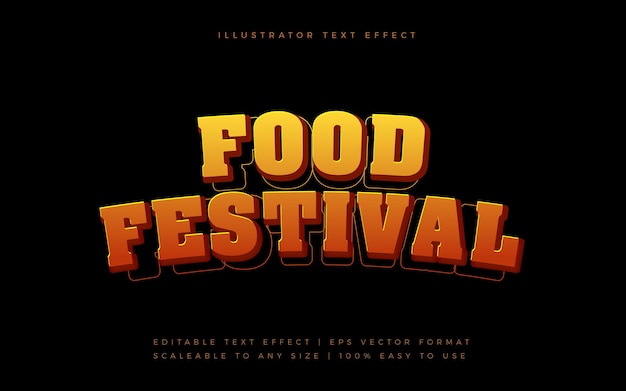 Food Festival Text Style Font Effect