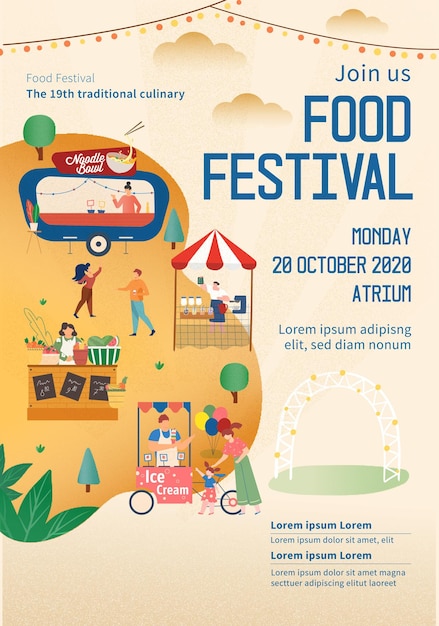 Vector food festival