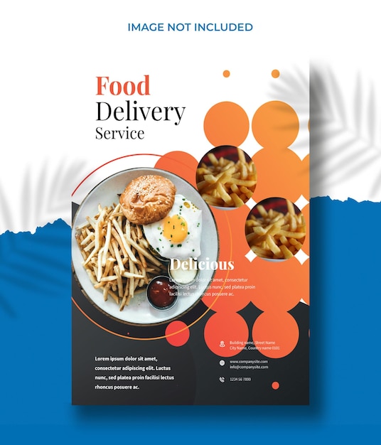 Vector food flyer brochure design vector template healthy meal restaurant menu template