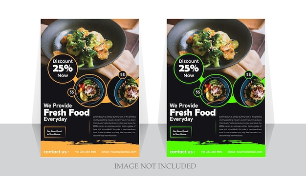 Vector food flyer design