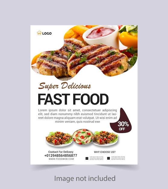 Vector food flyer and post design