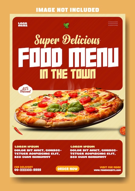 Food flyer template design