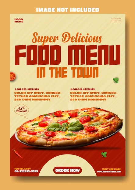 Food flyer template design