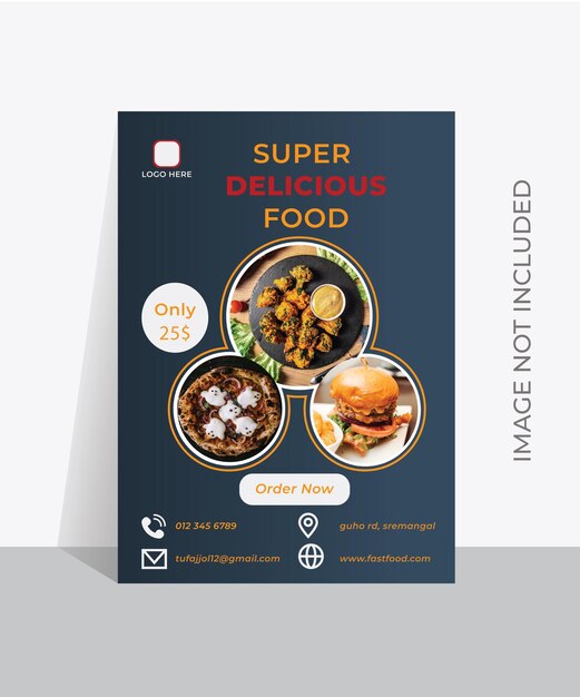 Vector food flyer template design