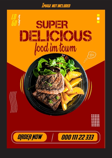 food flyer template design