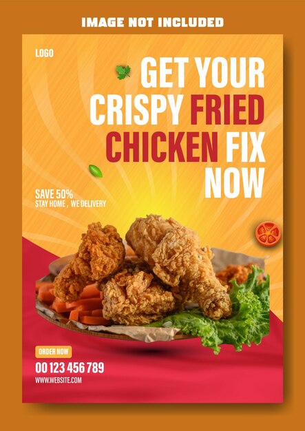 Food flyer template illustration