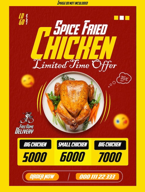 Vector food flyer template