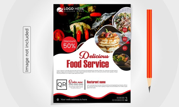 Vector food flyer template