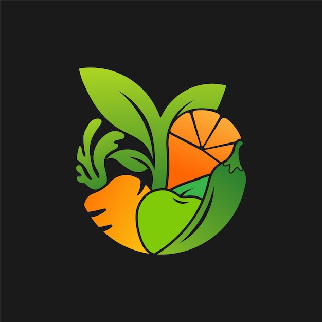 food and fruit logo