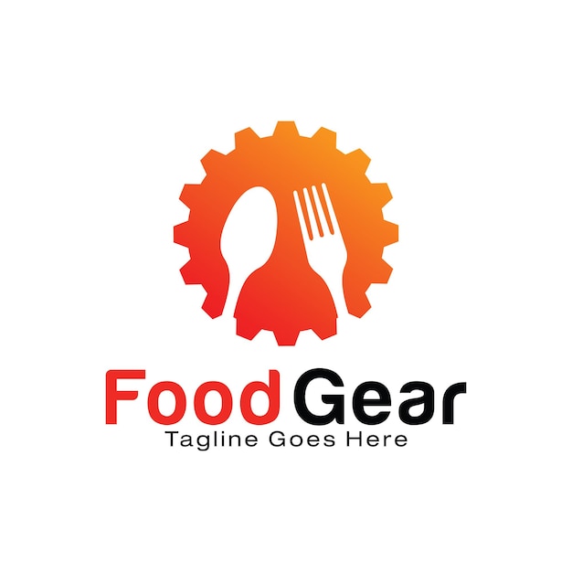 Food Gear logo design template