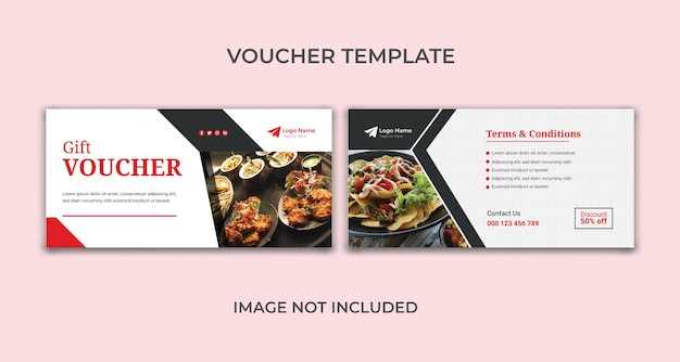 Food Gift Voucher template design