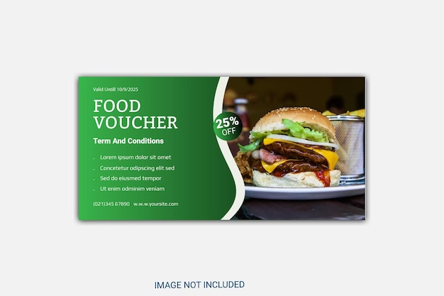 Food Gift Voucher Template