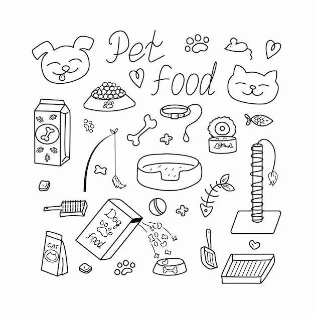 Alimenti e articoli per animali domestici doodle style articoli per la cura e l'alimentazione di cani e gatti giocattoli per animali
