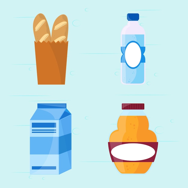 Food grocery icons