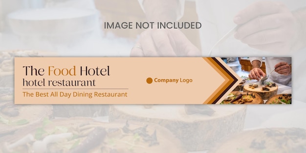 Vettore il modello di copertina linkedin non vegetariano di food hotel