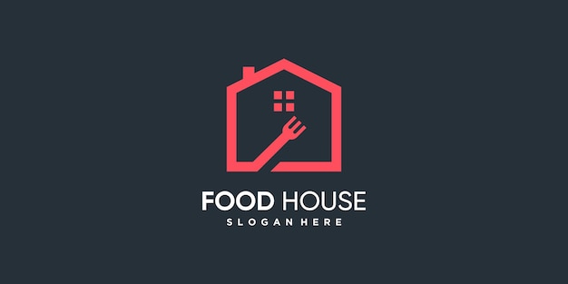 Коллекция логотипов food house с современной концепцией