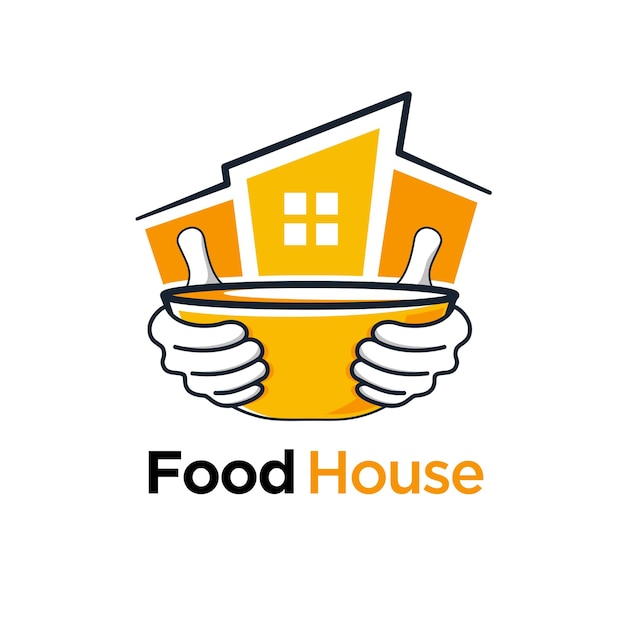 Food house logo, vector logo template