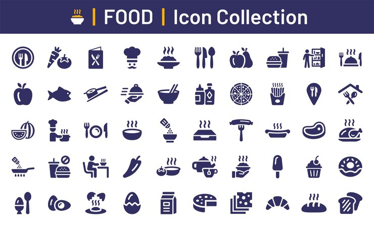 Food icon collection.