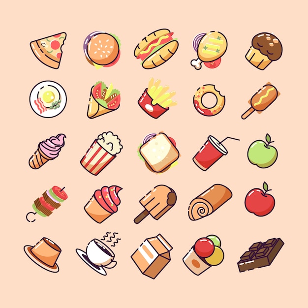 Vector food icon illustration template vector