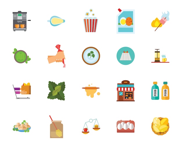 Food icon set