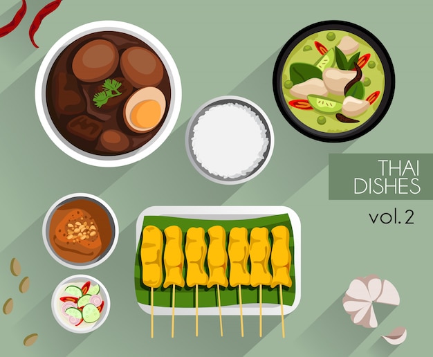 Food illustration : thai food