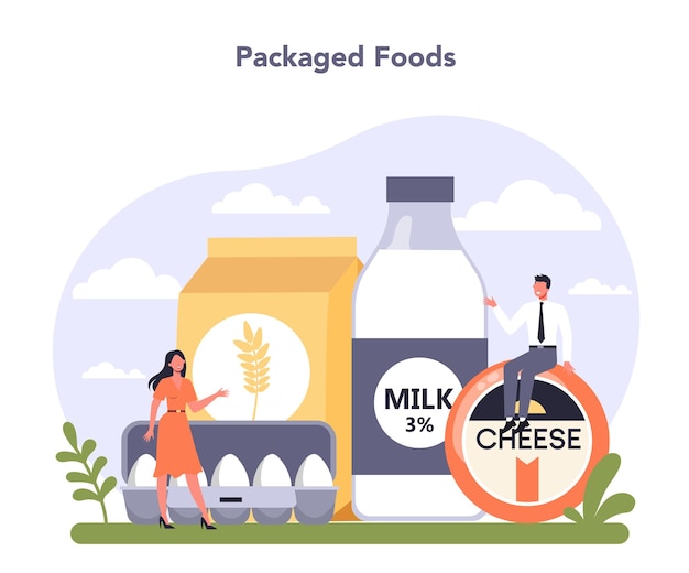 Food industry sector of the economy light manufacturing and packaged