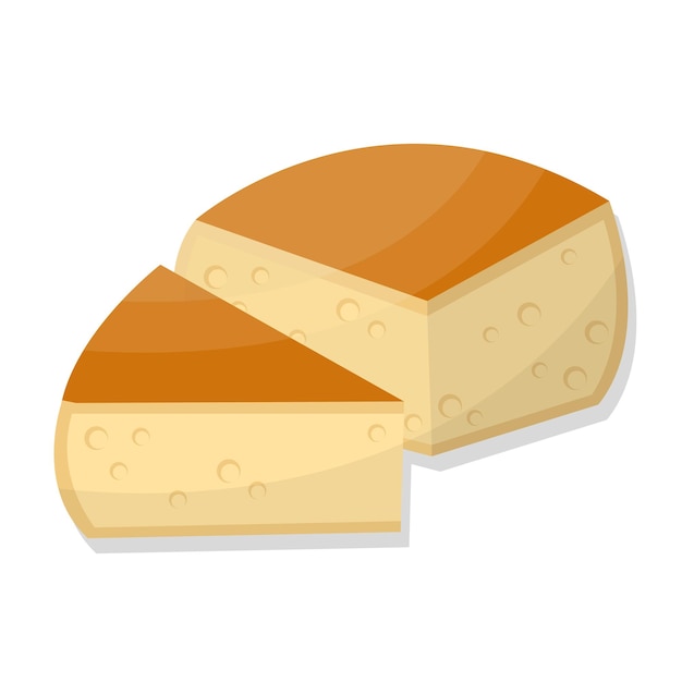 Ingrediente alimentare illustrazione di cartone animato del formaggio cheddar