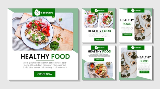 food instagram post collection set