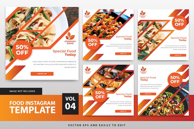 Food instagram post template