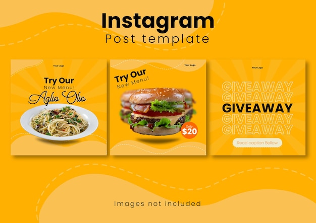 Food Instagram post template