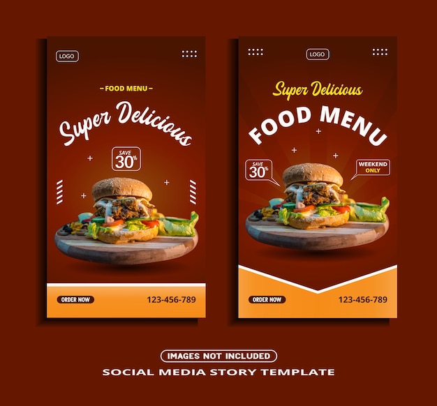 Food instagram story template