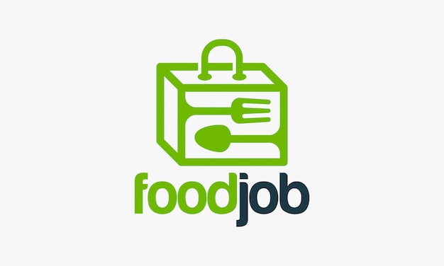 Food Job Logo ontwerpen, Food Suitcase-logo