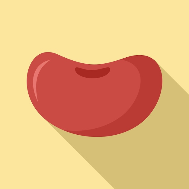 벡터 음식 강낭콩 아이콘 웹 디자인을 위한 음식 강낭콩 벡터 아이콘의 평면 그림