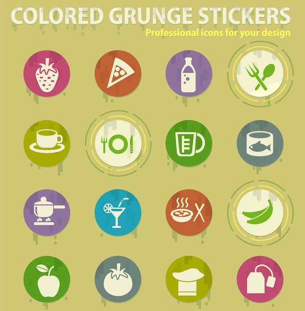 Food and kitchen icon set