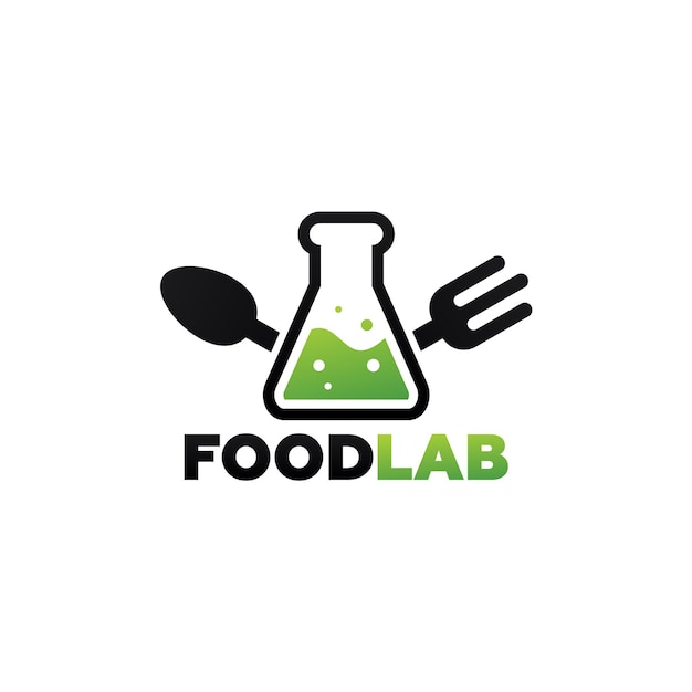 Food Lab Logo Template Design Vector, Emblem, Design Concept, Creative Symbol, Icon